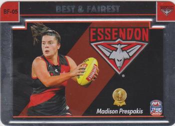 2023 AFLW TeamCoach - Best & Fairest Silver #BF5 Madison Prespakis Front